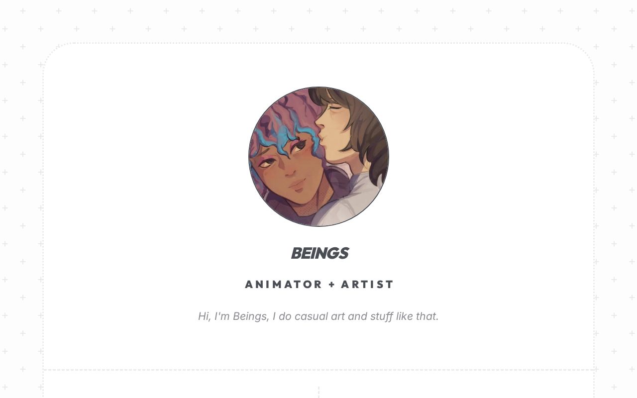 Carrd profile picture for @beings